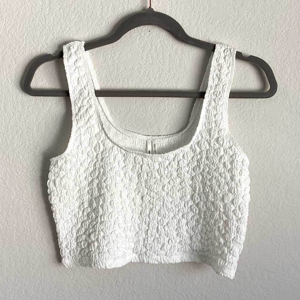 \By Anthropologie\ Textured Crop Top